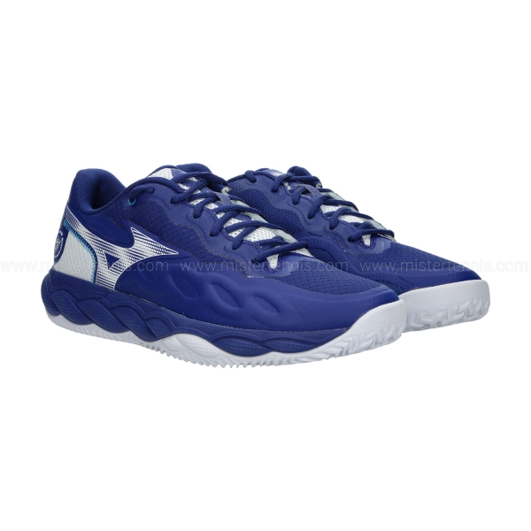 Mizuno Wave Enforce Court Clay - Bellwether Blue/White/Fjord Blue