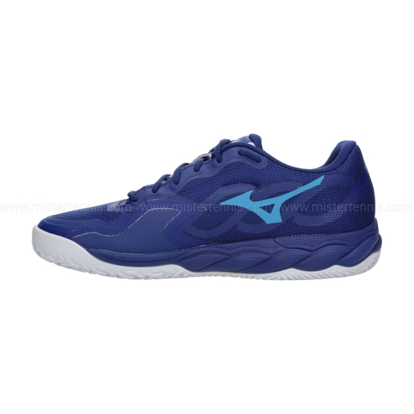 Mizuno Wave Enforce Court Clay - Bellwether Blue/White/Fjord Blue