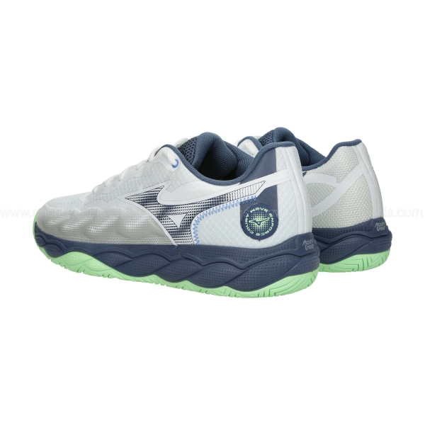 Mizuno Wave Enforce Court Clay - White/Vintage Indigo/Neo Mint
