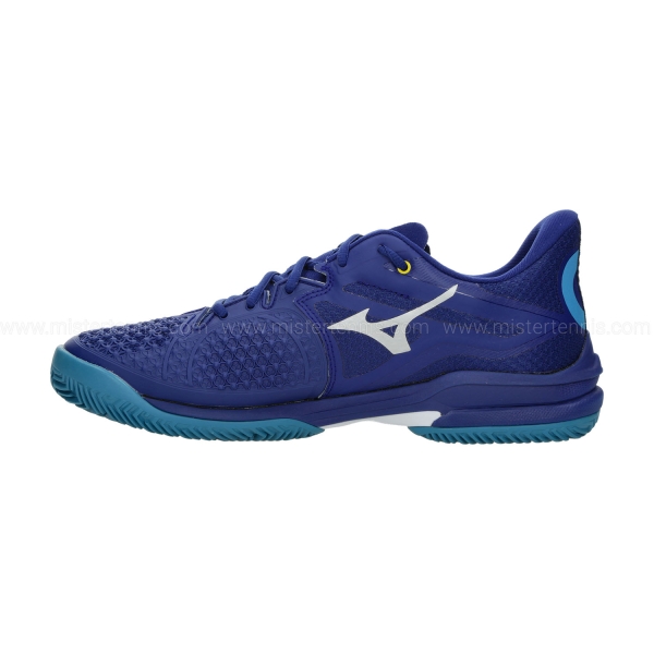 Mizuno Wave Exceed Tour 6 Clay - Bellwether Blue/White/Fjord Blue