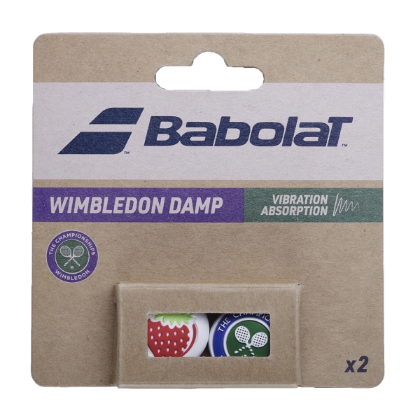 Antivibrazione Babolat Wimbledon x 2 Antivibrazioni  Red/Green/White 700129100
