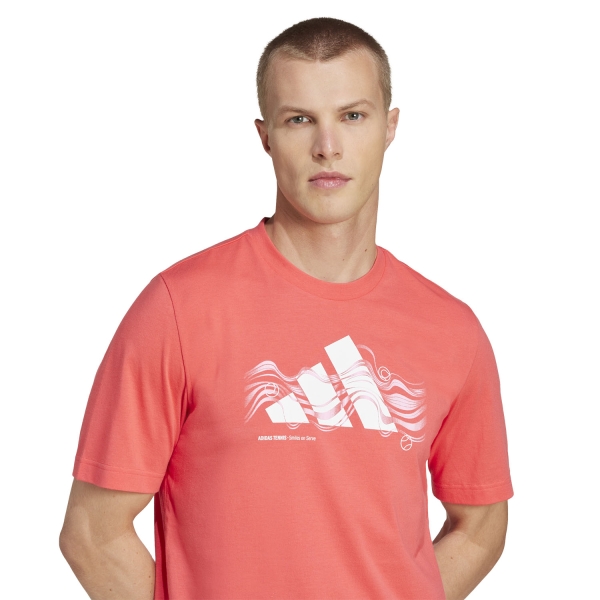 adidas Logo Heat Graphic Maglietta - Semi Lucid Red