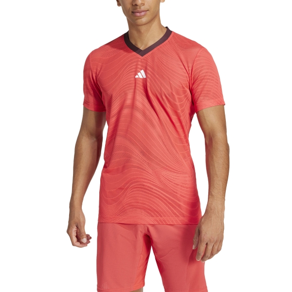 Men's Tennis Shirts adidas FreeLift Pro TShirt  Semi Lucid Red JD8633