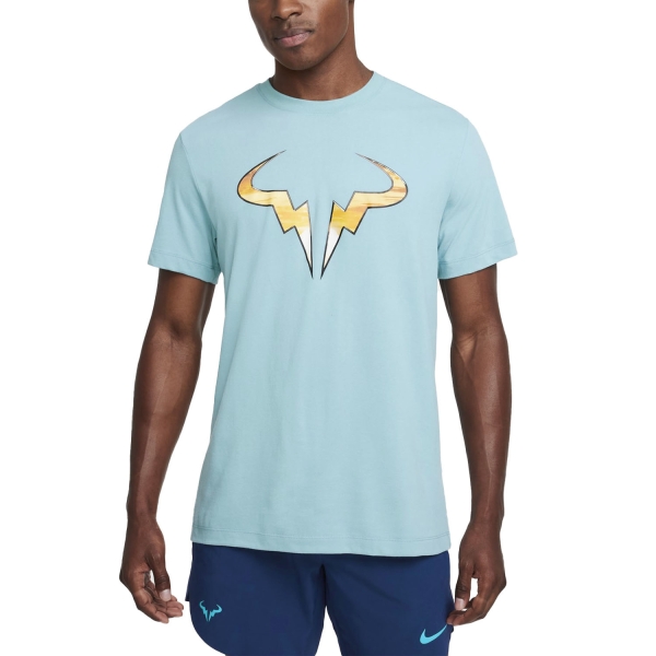 Maglietta Tennis Uomo Nike Nike Court DriFIT Rafa TShirt  Denim Turquoise  Denim Turquoise HJ0528464