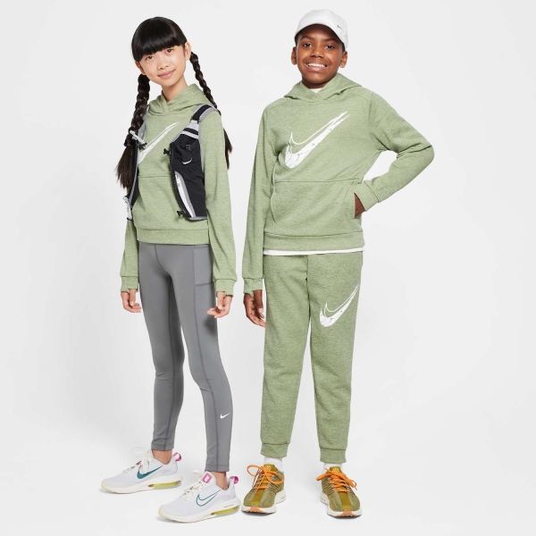 Nike Therma-FIT Repel Sudadera Niños - Oil Green/Olive Aura/Heather/White