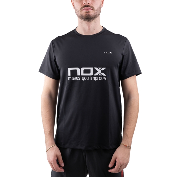 Maglietta Tennis Uomo NOX TL10 Maglietta  Black T24CASPTLBL