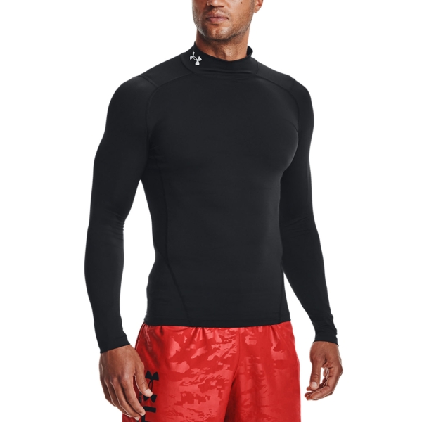 Maglie e Felpe Tennis Uomo Under Armour HeatGear Mock Maglia  Black/White 13696060001