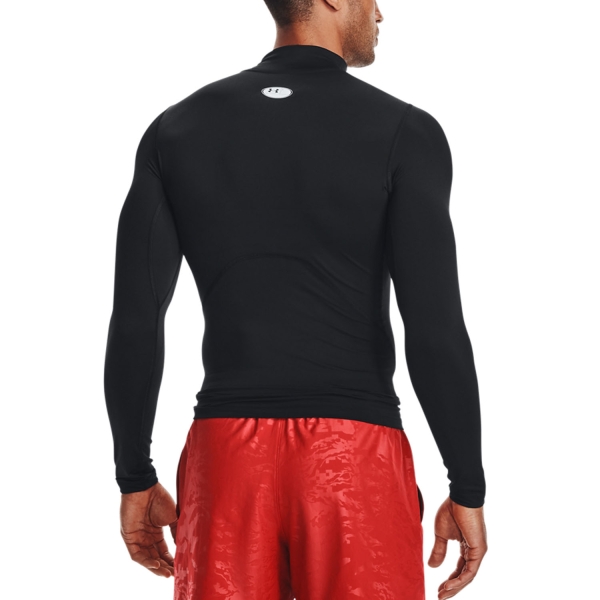 Under Armour HeatGear Mock Maglia - Black/White