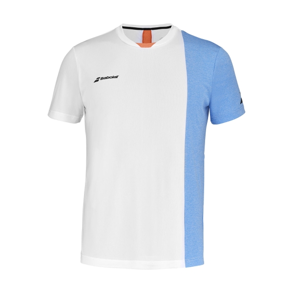 Polo y Camiseta de Tenis Niño Babolat Play Camiseta Nino  White/Blue 3BTF0111095