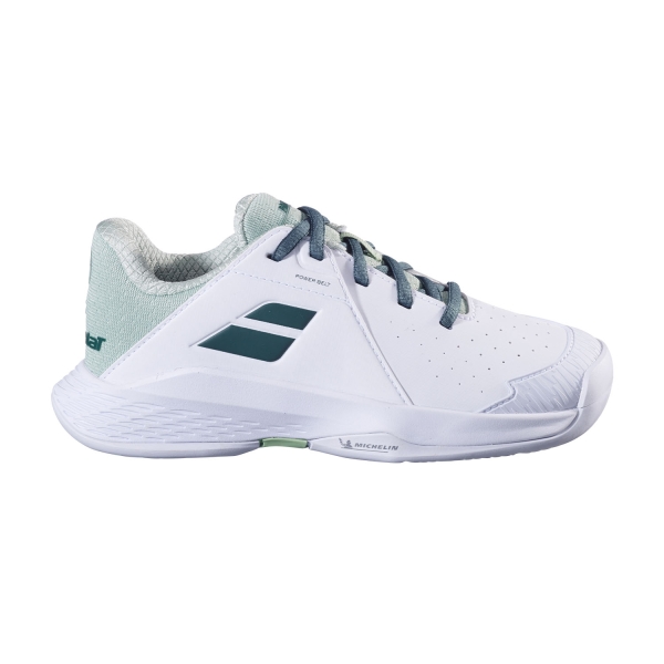 Calzado Tenis Niños Babolat Propulse 3 All Court Wimbledon Ninos  White/Dark Green 3J2S25A5531071