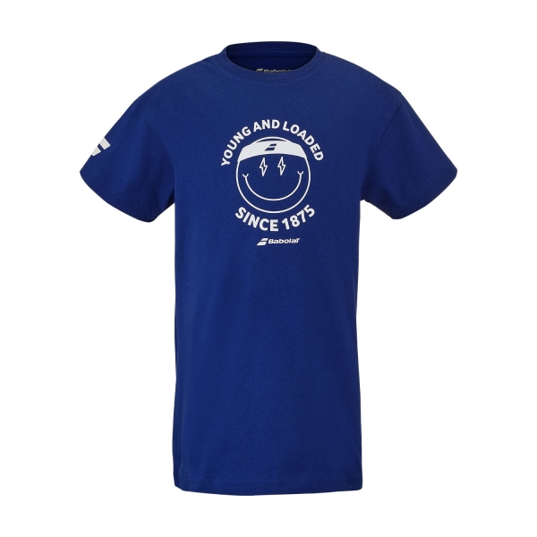 Polo y Camiseta de Tenis Niño Babolat Exercise Logo Camiseta Nino  Sodalite Blue 4BS254444118