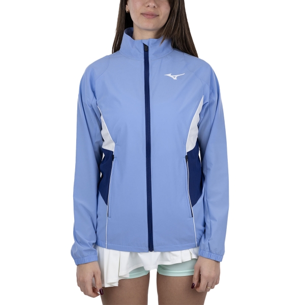 Tennis Women's Jackets Mizuno Frontier Shadow Jacket  Bel Air Blue 62GEC20221