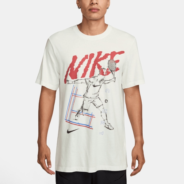 Men's Tennis Shirts Nike Court Logo TShirt  Summit White HJ3454121