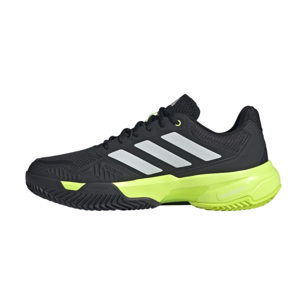 adidas CourtJam Control 3 Clay - Carbon/Zero Metal/Lucid Lemon