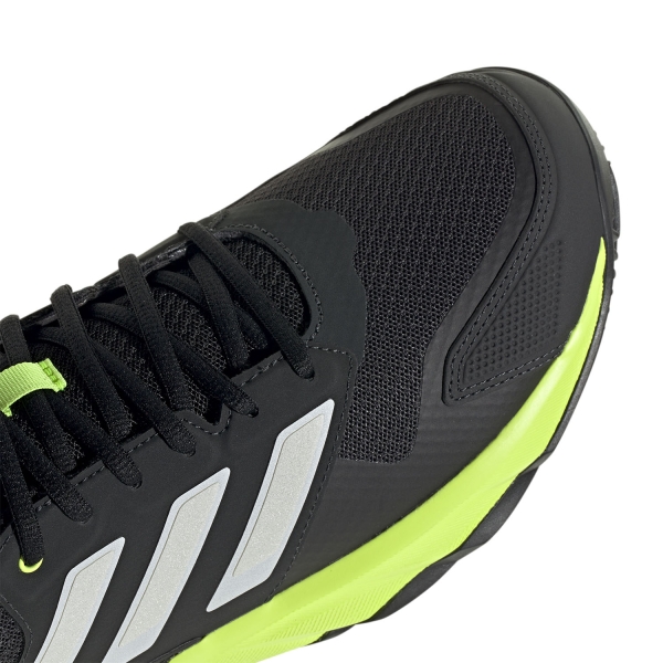 adidas CourtJam Control 3 Clay - Carbon/Zero Metal/Lucid Lemon