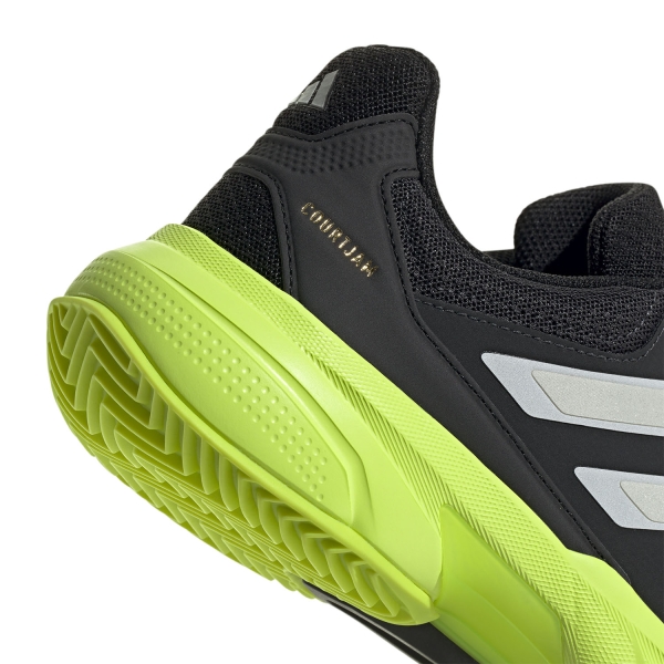 adidas CourtJam Control 3 Clay - Carbon/Zero Metal/Lucid Lemon