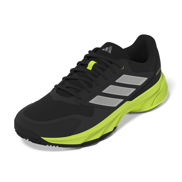 adidas CourtJam Control 3 Clay - Carbon/Zero Metal/Lucid Lemon