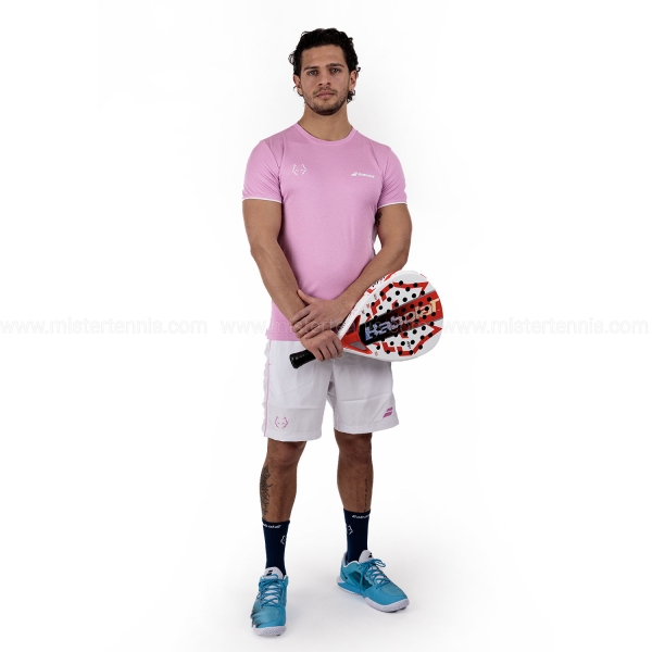 Babolat Juan Lebrón Crew Logo Maglietta - Pink/Heather