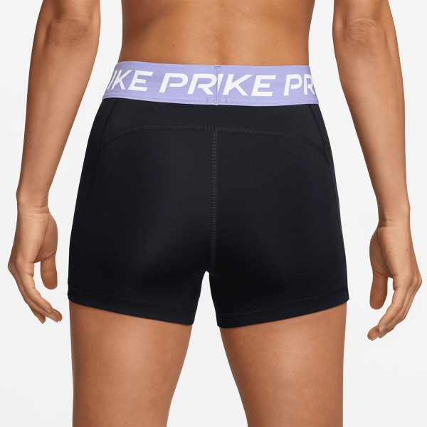 Nike Pro 3in Shorts - Black/Lilac Ice/White