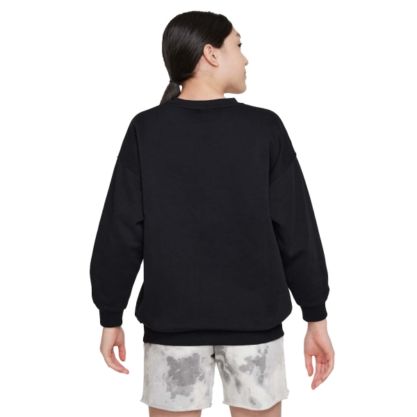 Nike Club Logo Crew Felpa Bambina - Black/White