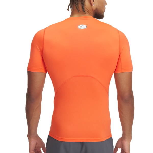 Under Armour HeatGear Compression Maglietta - Fire/White