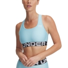 Under Armour HeatGear Authentics Mid Reggiseno Sportivo - Stream/White