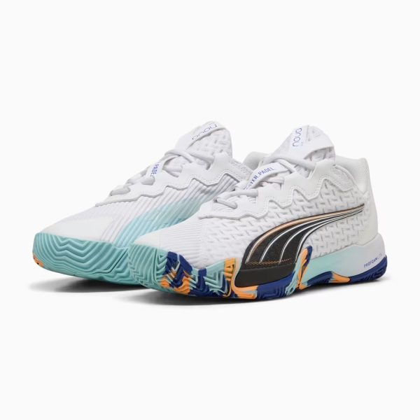 Puma NOVA Elite - White/Black/Vivid Blue/Heat Fire