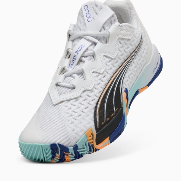 Puma NOVA Elite - White/Black/Vivid Blue/Heat Fire