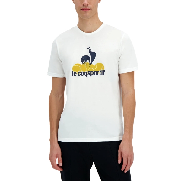 Maglietta Tennis Uomo Le Coq Sportif Graphique Maglietta  New Optical White 2510190