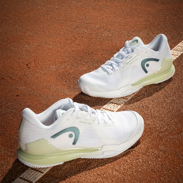 Head Sprint Pro 4.0 Clay - White/Light Green