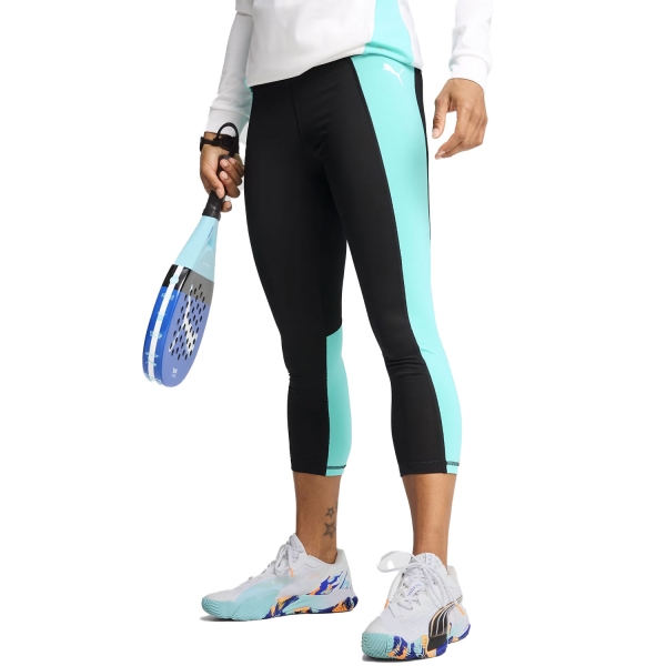 Pantaloni e Tights Tennis Donna Puma Individual Pro 3/4 Tights  Black 66016920