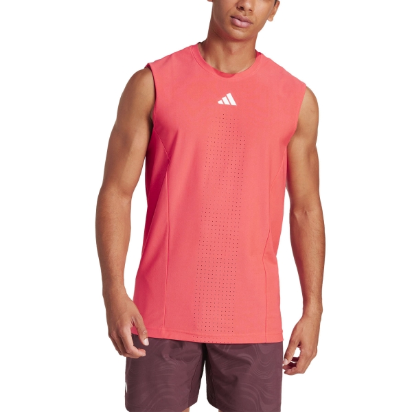 Maglietta Tennis Uomo adidas Pro Canotta  Semi Lucid Red JD8626