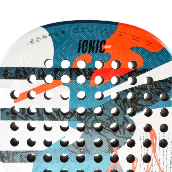 Bullpadel Ionic Light Padel - White/Turquoise/Orange