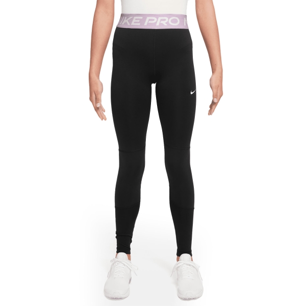 Tennis Pants Girl Nike Pro Tights Girl  Black/Doll/White DA1028014