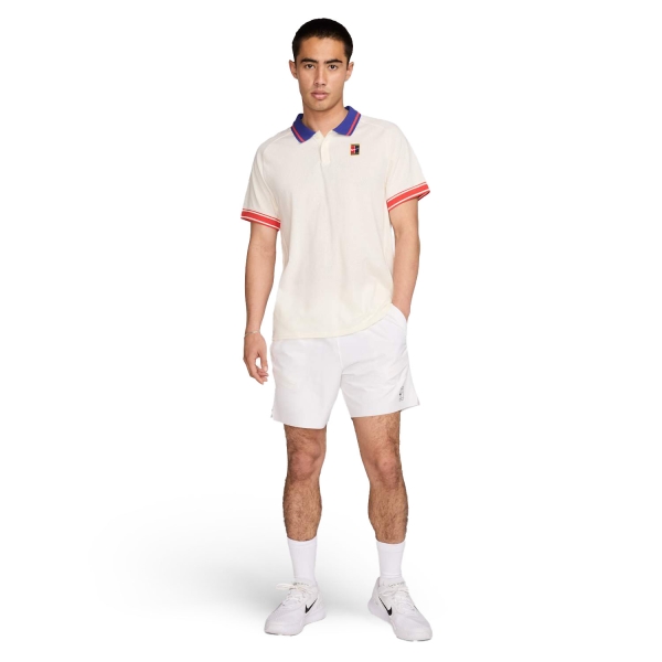 Nike Court Heritage Pro Polo - Pale Ivory/Light Crimson