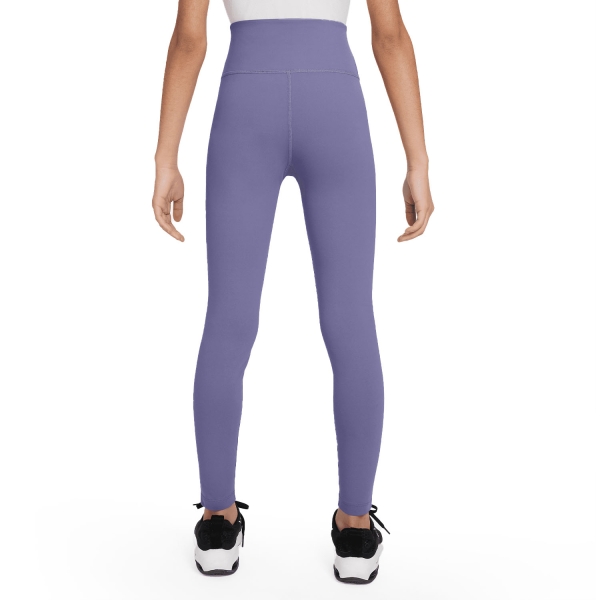 Nike One Swoosh Tights Bambina - Dusty Amethyst/White
