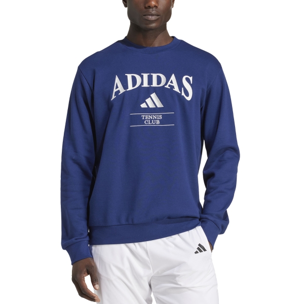 Men's Tennis Shirts and Hoodies adidas Heritage Graphic Sweatshirt  Dark Blue JD8251