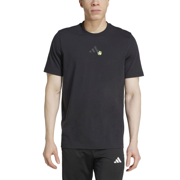 Maglietta Tennis Uomo adidas Jeu Graphic Maglietta  Black JJ1409