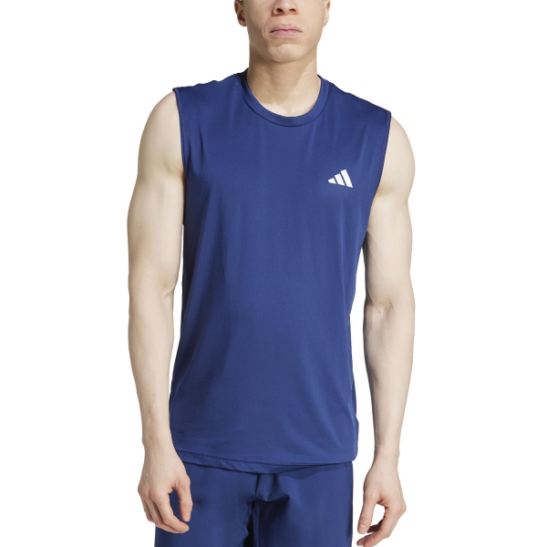 Maglietta Tennis Uomo adidas Club Climacool Canotta  Dark Blue JN7090