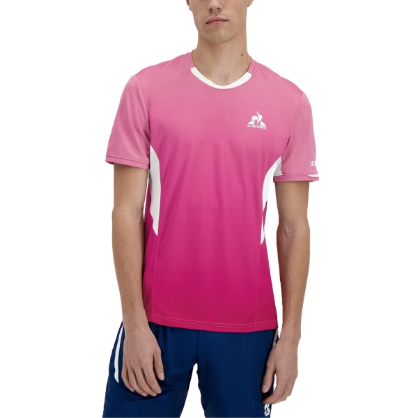 Camisetas de Tenis Hombre Le Coq Sportif Pro Performance Camiseta  Aurora Pink 2510165