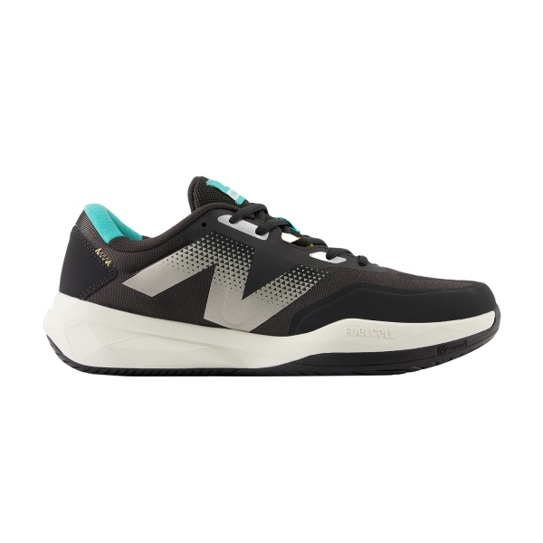 Calzado padel New Balance FuelCell 796 v4  Black Cement/Cyber Jade/Clementine MCH796B4