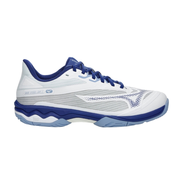 Calzado Tenis Mujer Mizuno Wave Exceed Light 2 All Court  White/Bellwether Blue/Bel Air Blue 61GA231924