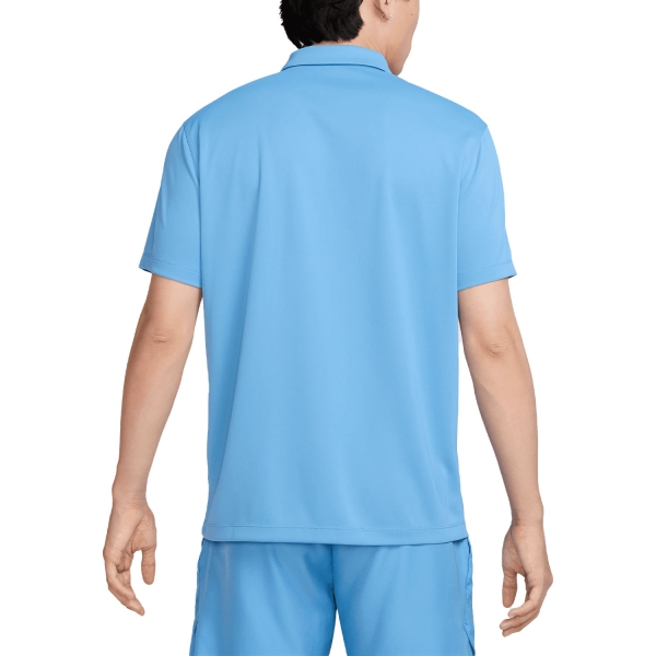 Nike Dri-FIT Solid Logo Polo - Blue Beyond/White