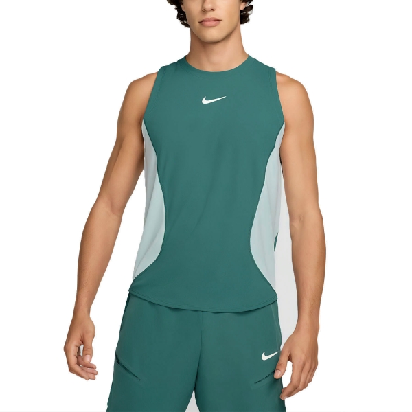 Camisetas de Tenis Hombre Nike Slam Top  Mineral Teal/White HQ6406379