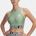 Under Armour HeatGear Pro Top - Silica Green/Hydro Green/White