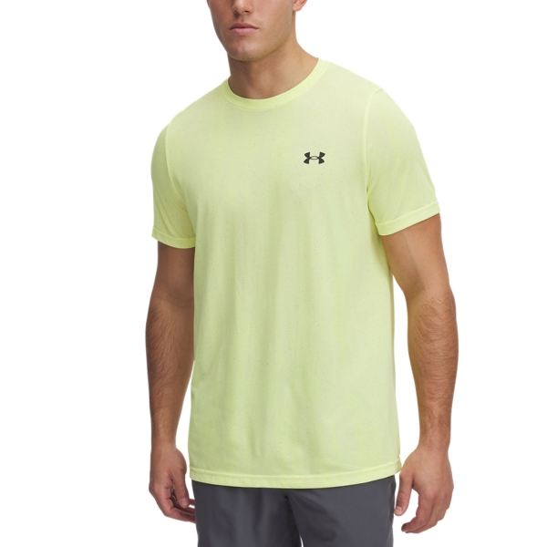 Men's Tennis Shirts Under Armour Vanish Seamless Novelty TShirt  Sonic Yellow/Black 13881290727