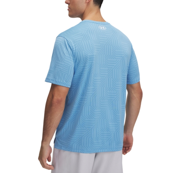 Under Armour Tech Vent Geotessa Maglietta - Ether Blue/Tonic/White