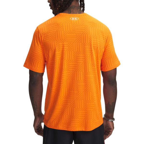 Under Armour Tech Vent Geotessa Maglietta - Solar Orange/Dark Orange/White