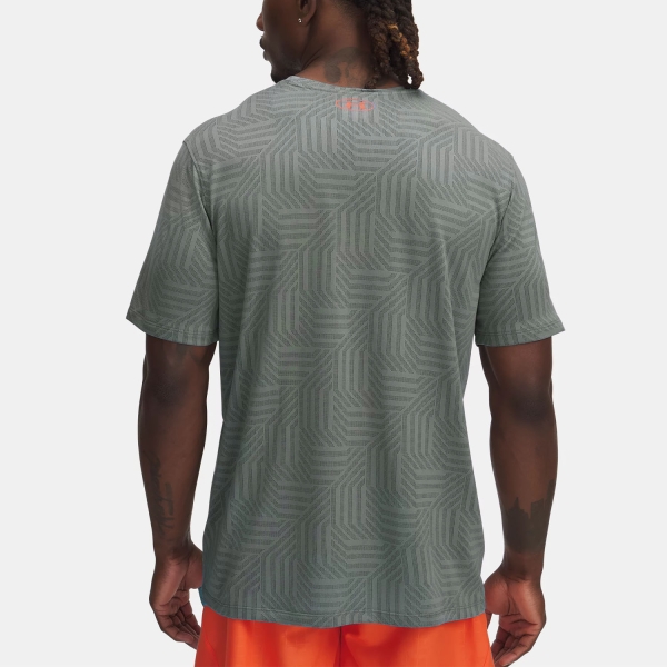 Under Armour Tech Vent Geotessa Maglietta - Steel/Castlerock/Fire