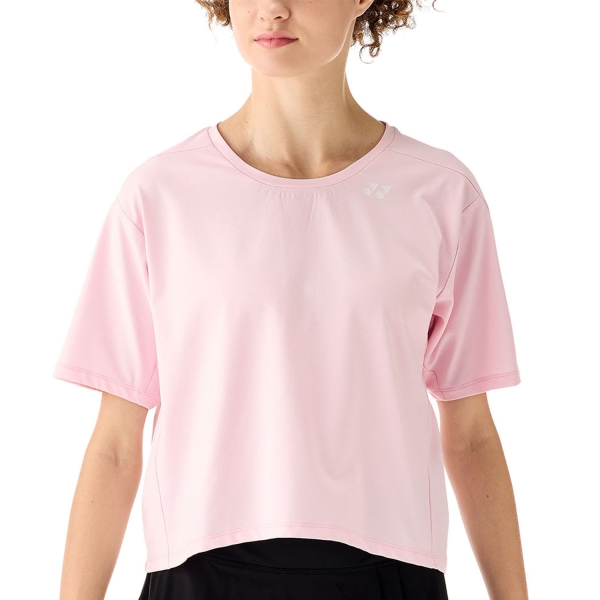 Magliette e Polo Tennis Donna Yonex Practice Maglietta  Powder Pink YL16766PP